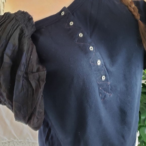 New Free People Light Magic balloon sleeve henley - Picture 10 of 12